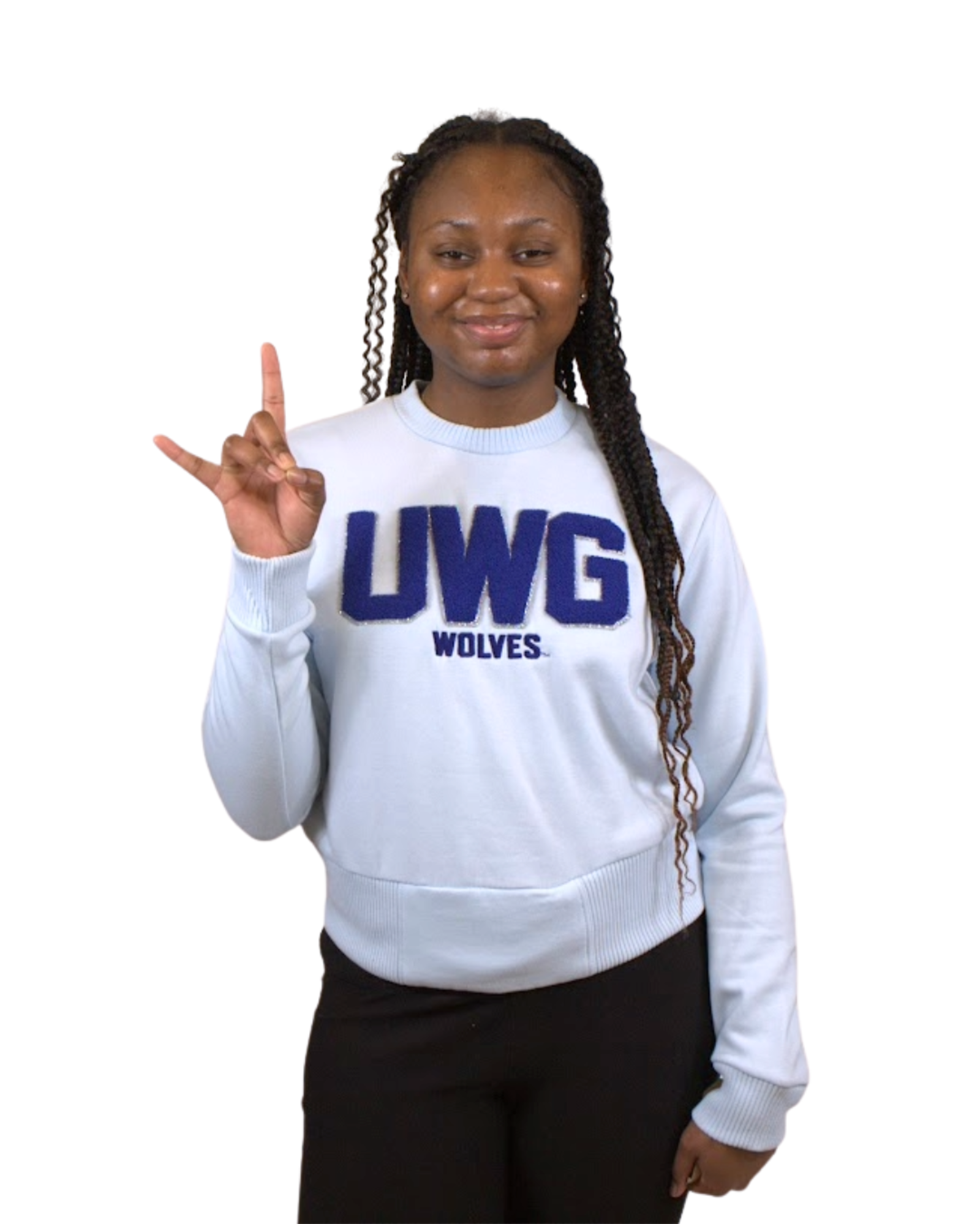 Product image 1 of 4 for UWG WOLVES TEXT CHENILLE ROMI EXTENDED RIB CREW