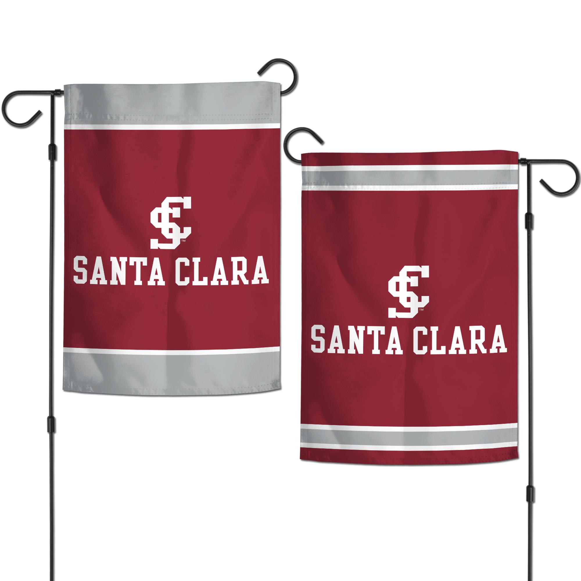 image of: Santa Clara Broncos Striped 2 Sided Garden Flag