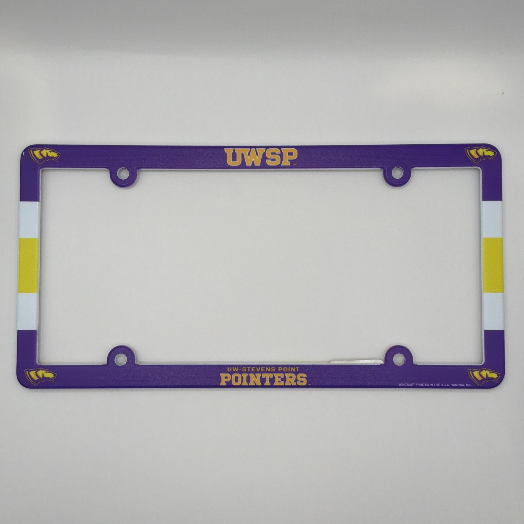 Product image 1 of 1 for UWSP Pointers License Plate Frame, Purple