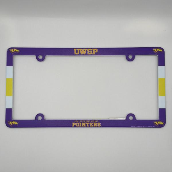 UWSP Pointers License Plate Frame, Purple; $14.98
