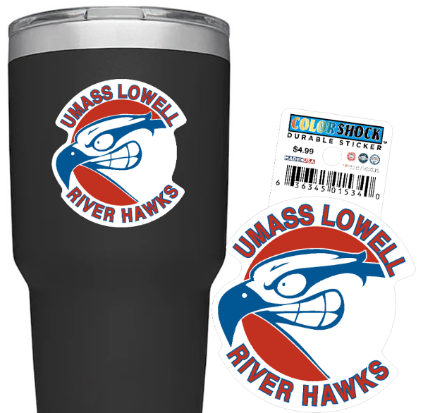 UMass Lowell River Hawks Throwback Sticker; $4.99