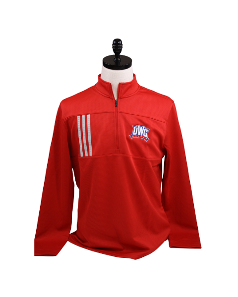 ADIDAS THREE STRIPE QUARTER ZIP; $99.99