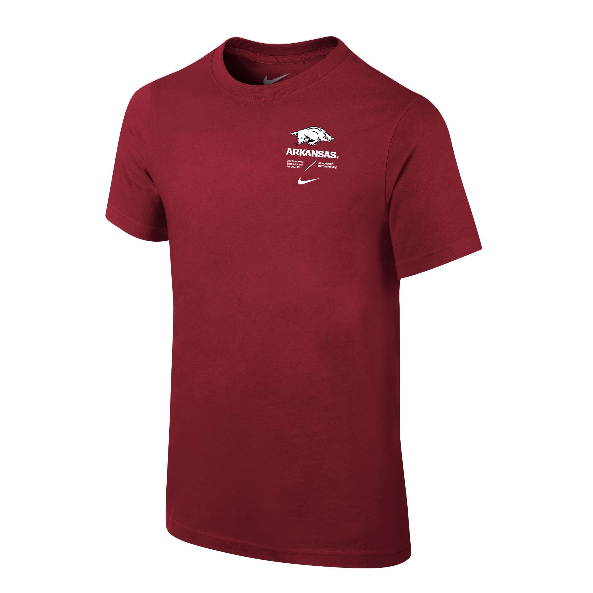 image of: Arkansas Razorbacks Nike Boys Local Legend Short Sleeve Tee - Team Crimson