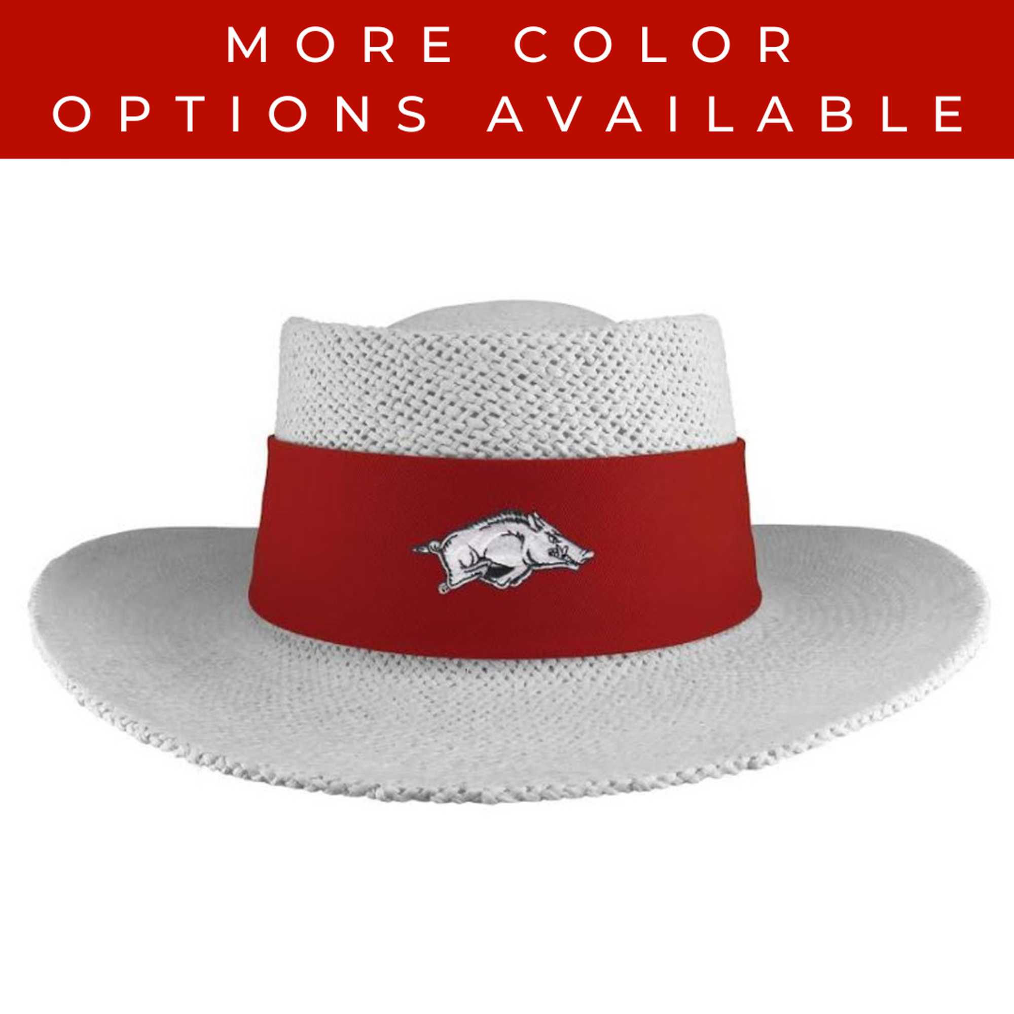 image of: Arkansas Razorbacks Twisted Straw Hat Gambler