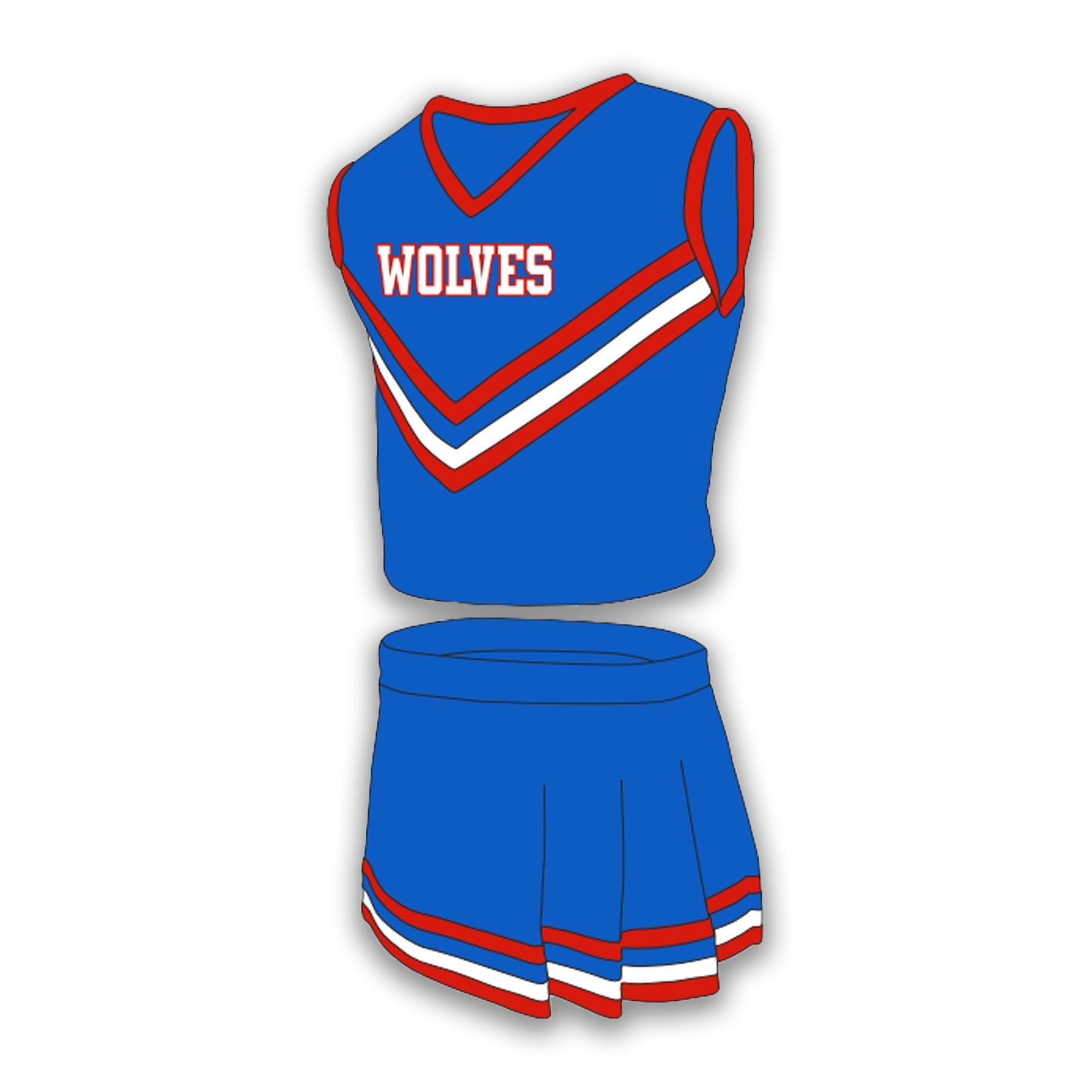 image of: WEST GA TEXT TWO PIECE CHEER APPLIQUE