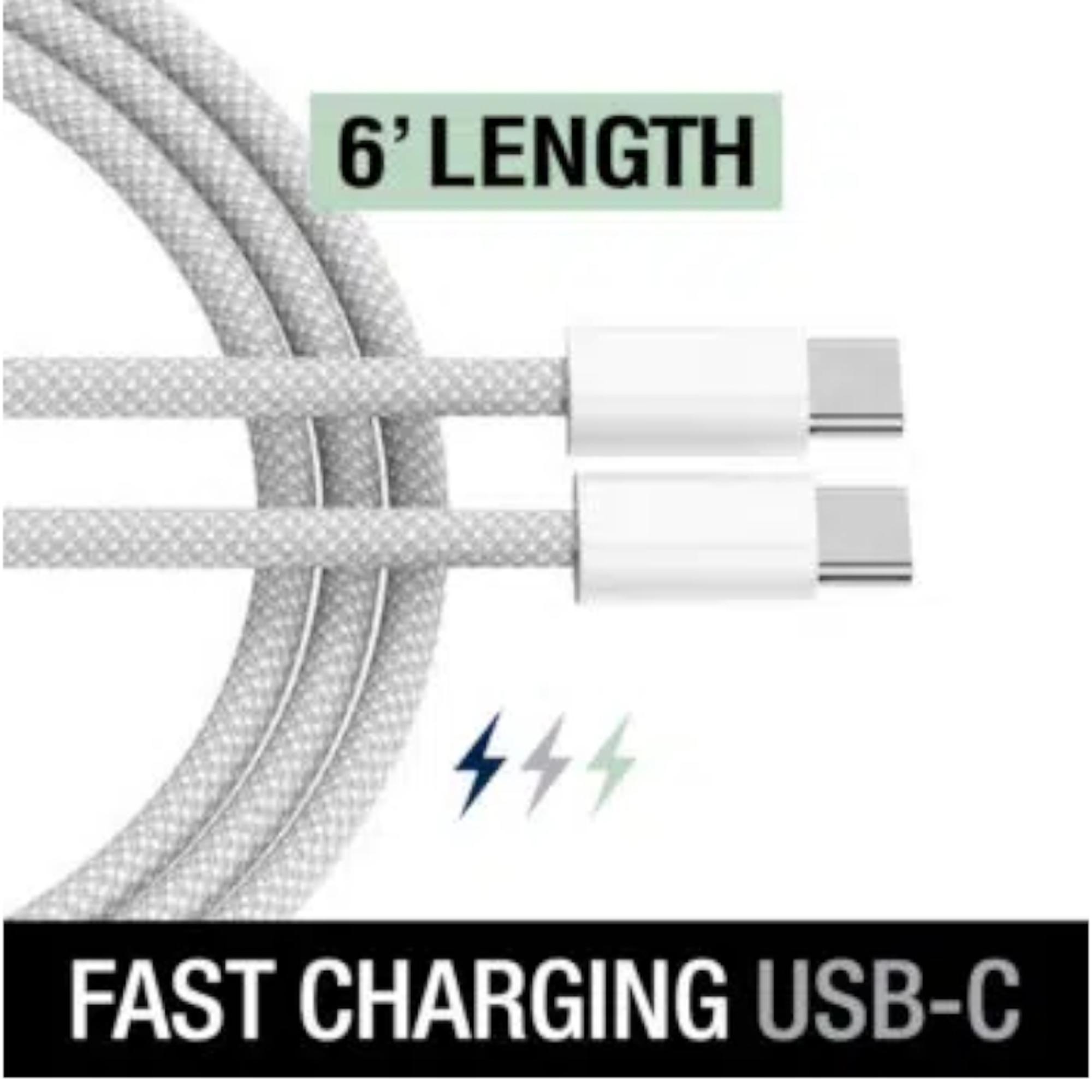 Product image 1 of 1 for CABLE 6' USB-C TO USB-C FAST SILVER