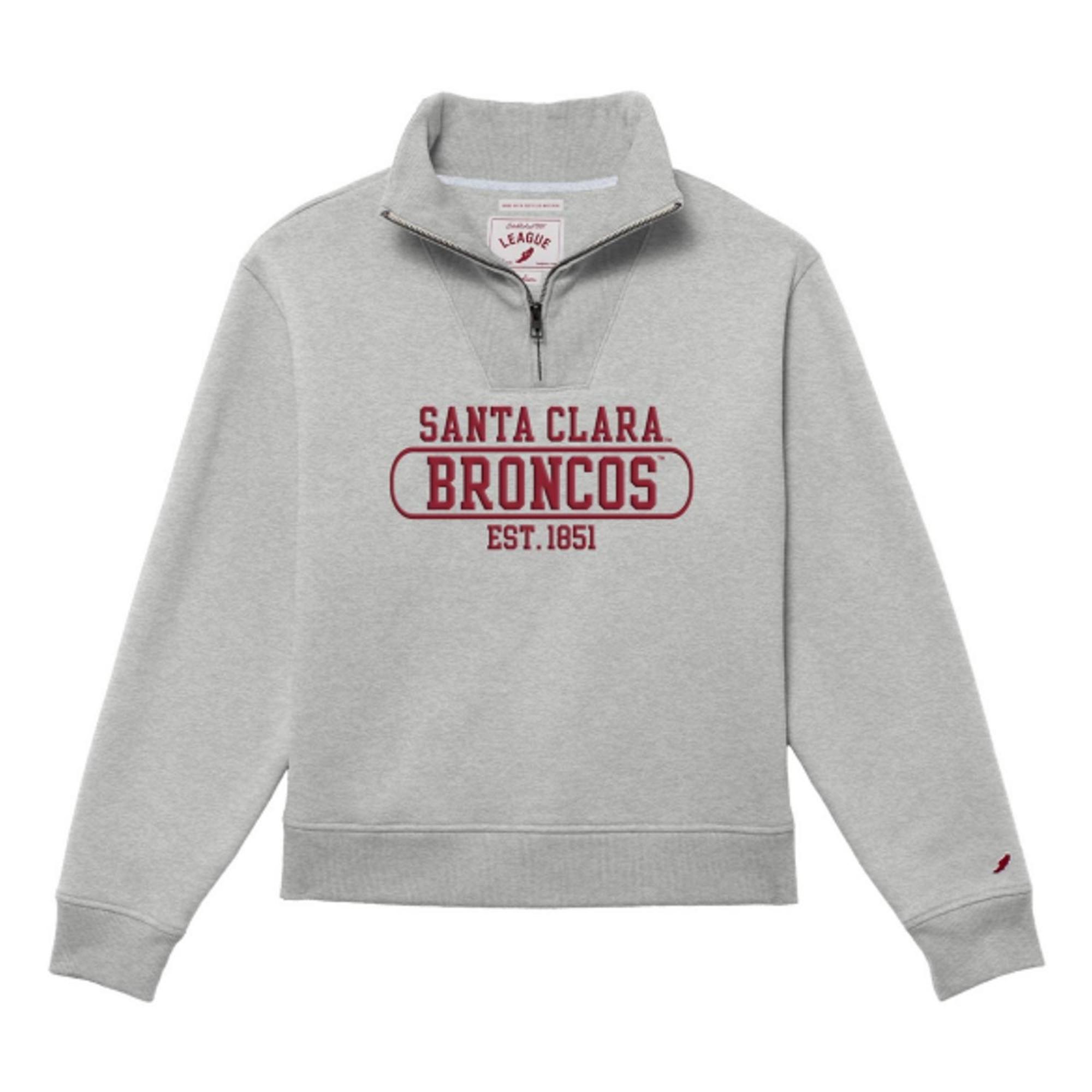 Product image 1 of 1 for Santa Clara Broncos Women's 1991 Embroidered Quarter Zip, Grey