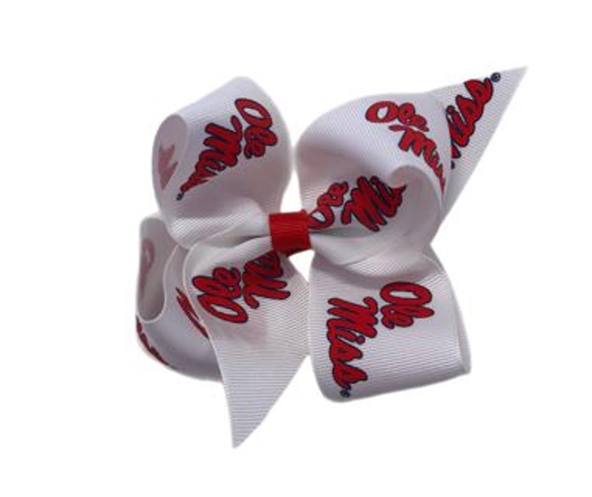 image of: Ole Miss Junior Hair Bow 4in