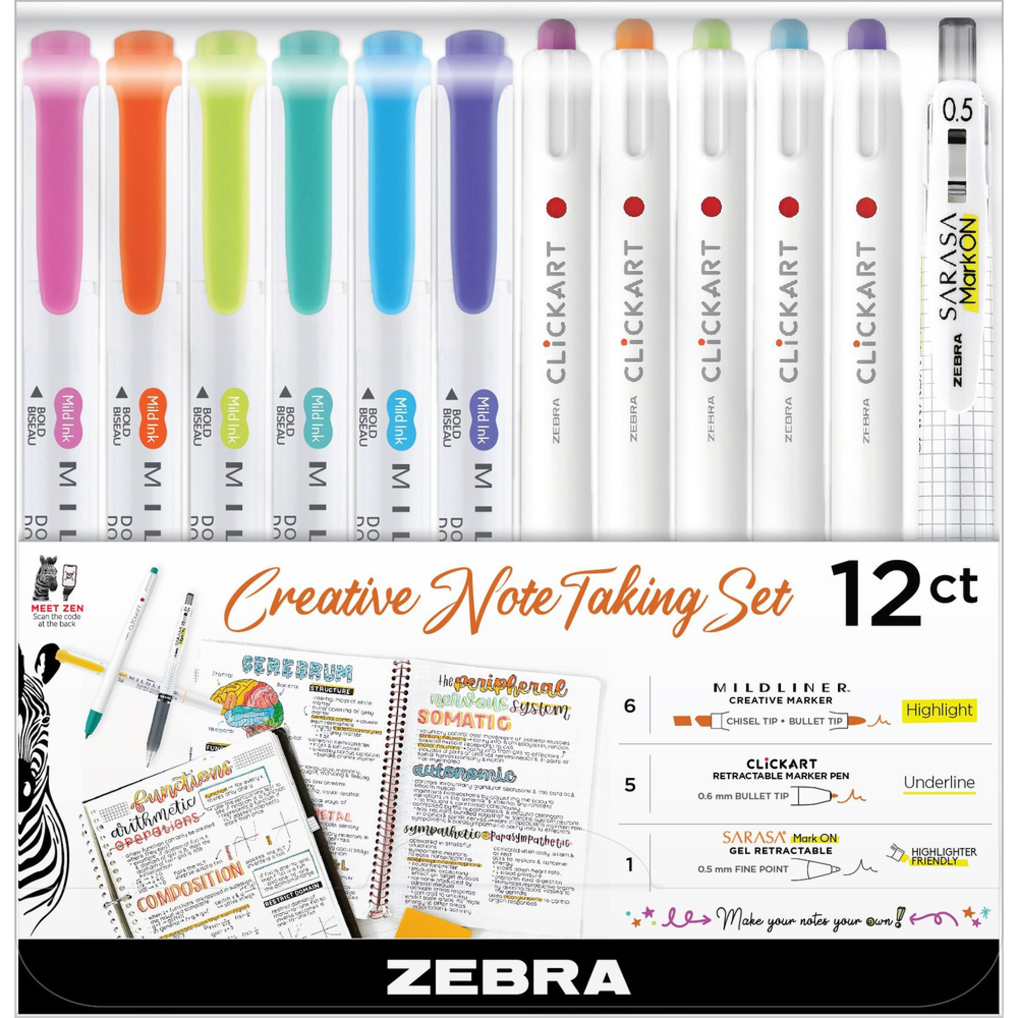 image of: Zebra Pen Creative Notetaking Set