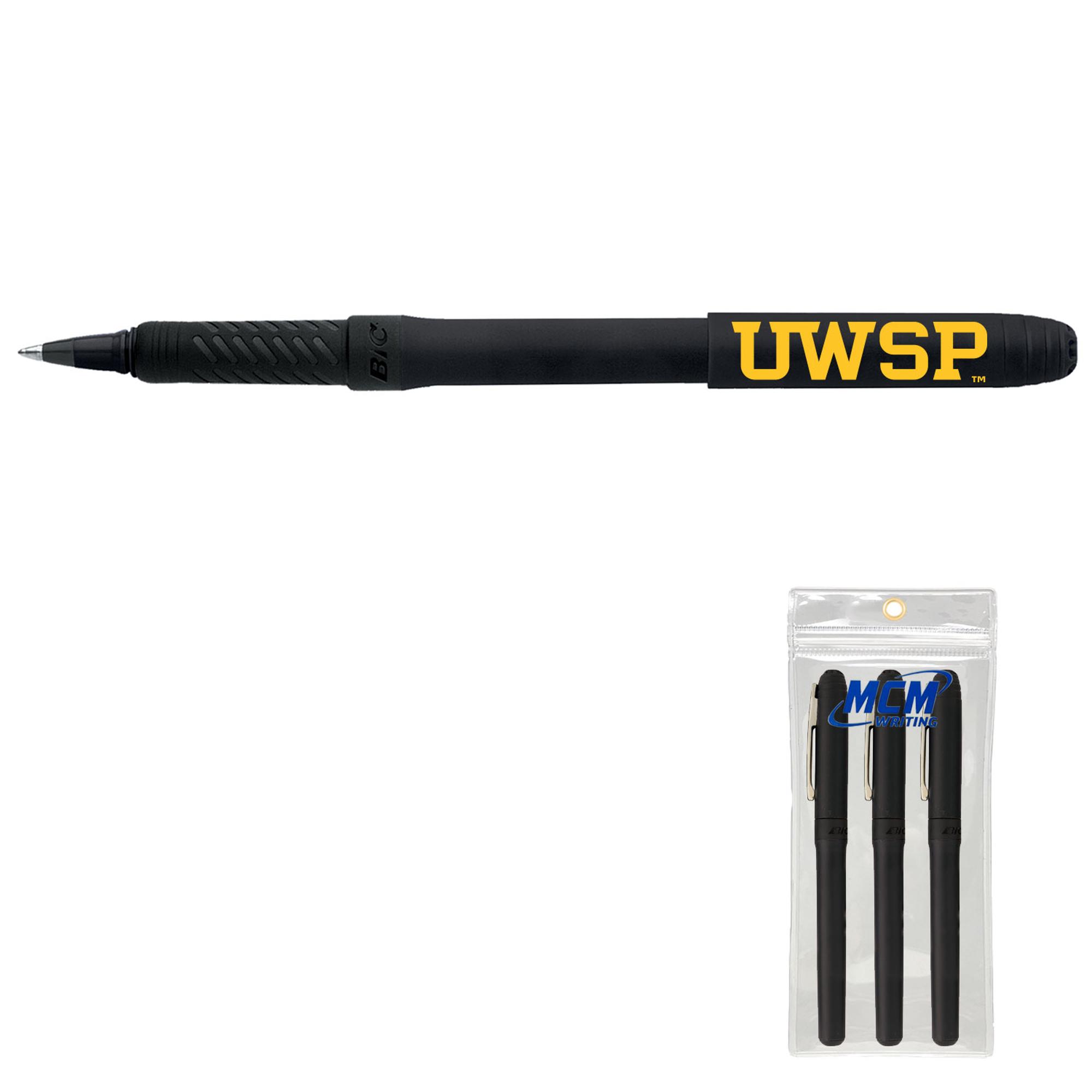 Product image 1 of 1 for UWSP BIC Roller Pen, 3 Pack, Black