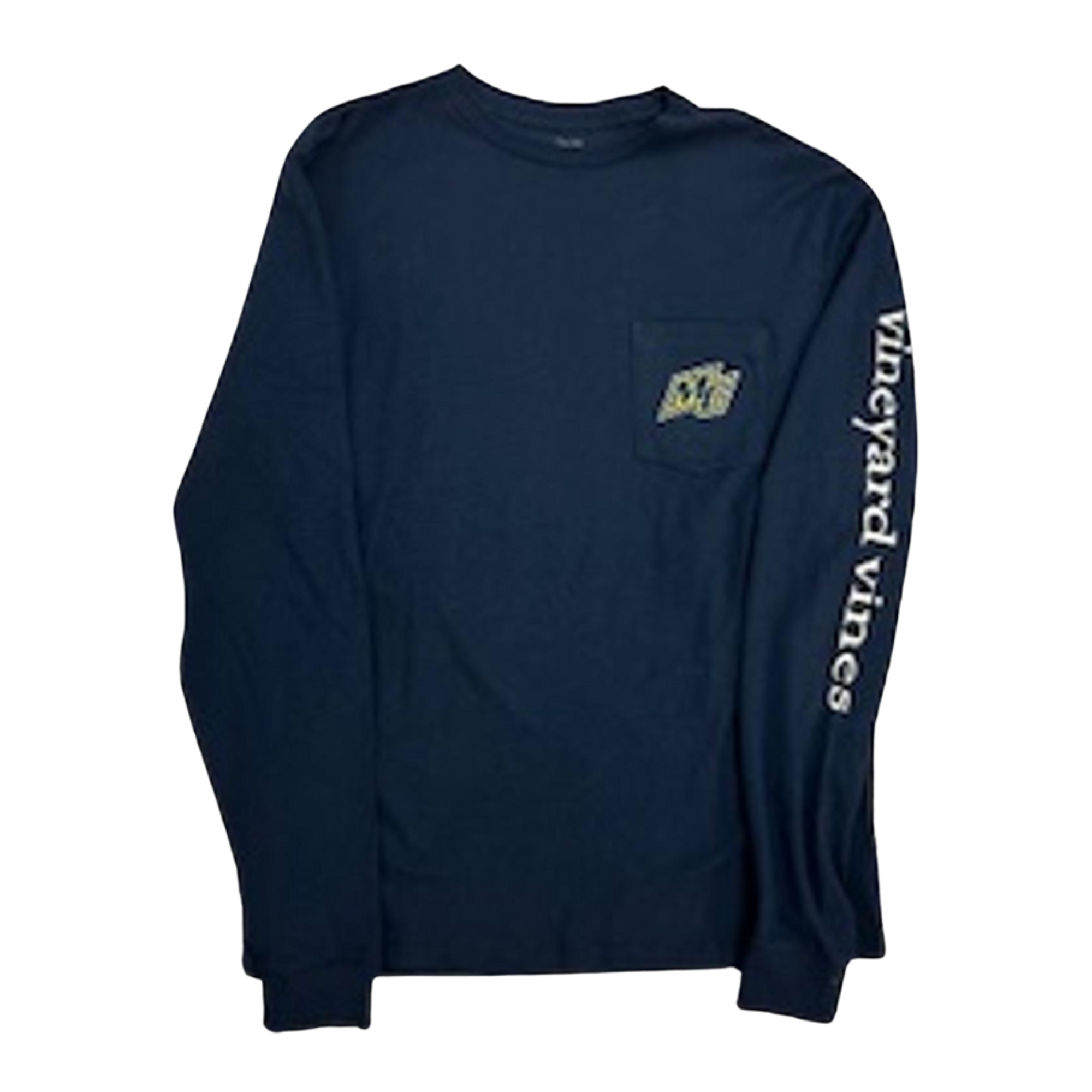 image of: VV Navy Whale Pocket Long-sleeved T-Shirt