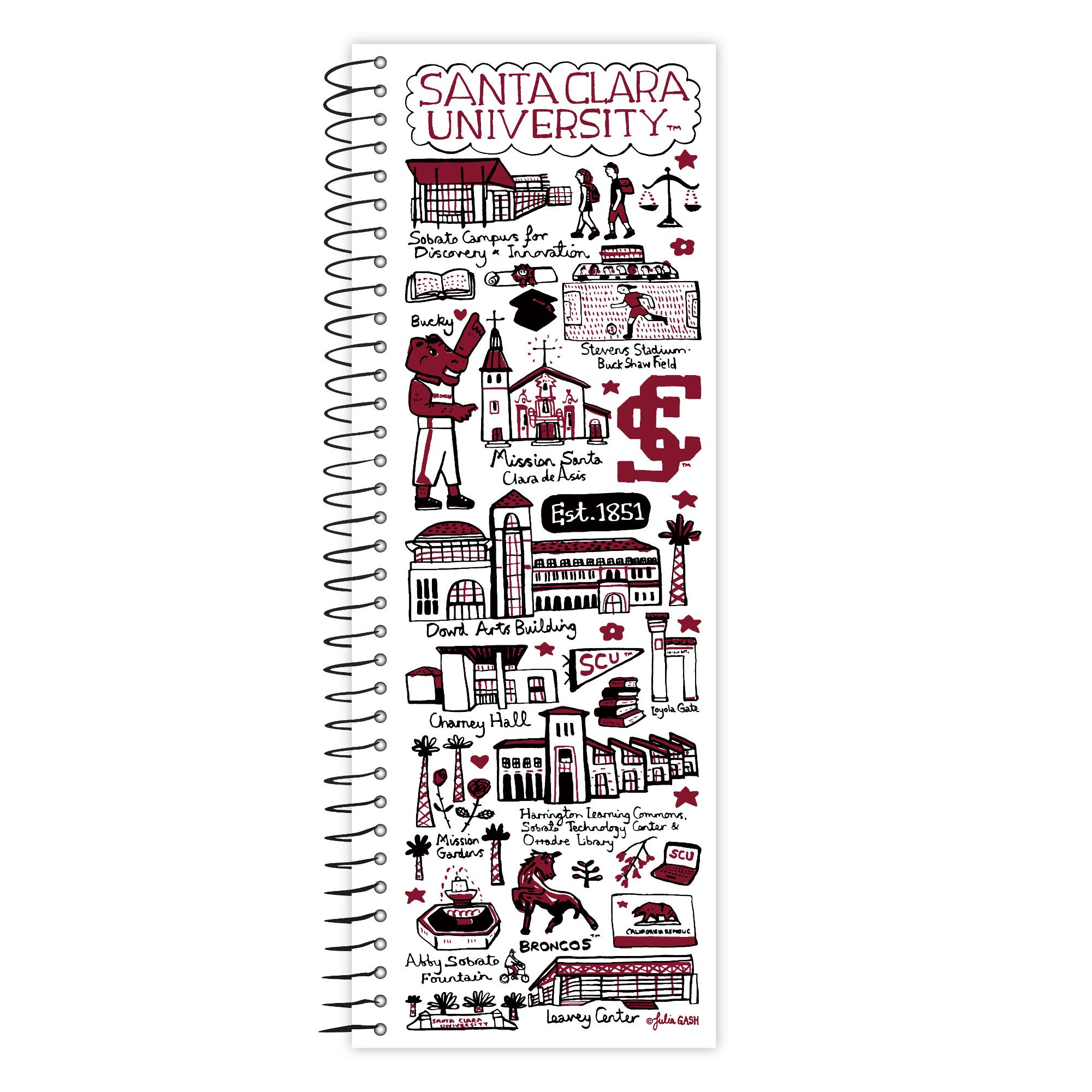 image of: Santa Clara University Julia Gash 11in x 4in Tall Tales Notebook, 50 Sheets