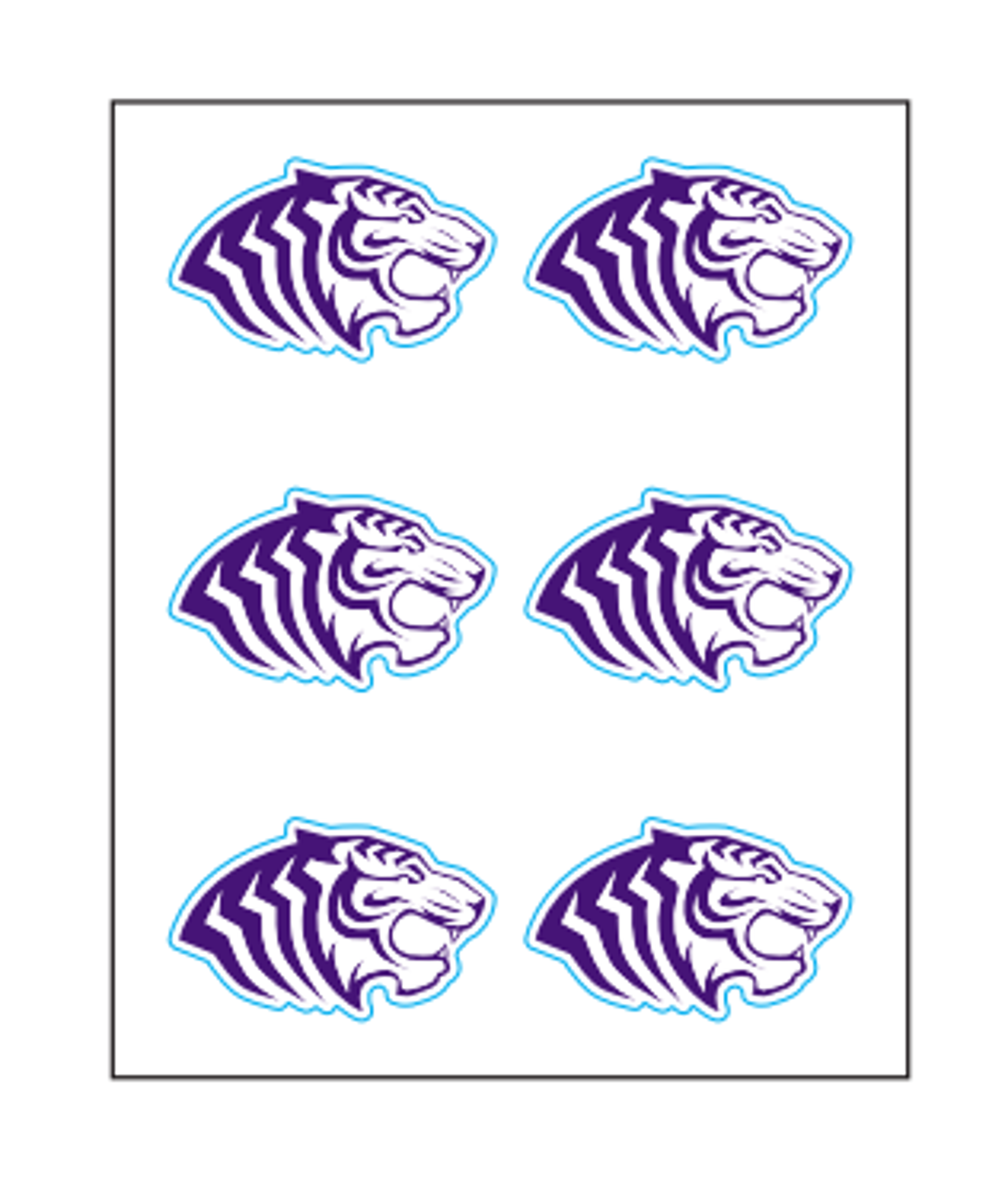 image of: Ouachita Tigers FaceCal Tattoos