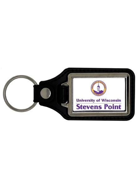 UWSP Leather Rectangle Key Fob; $13.98