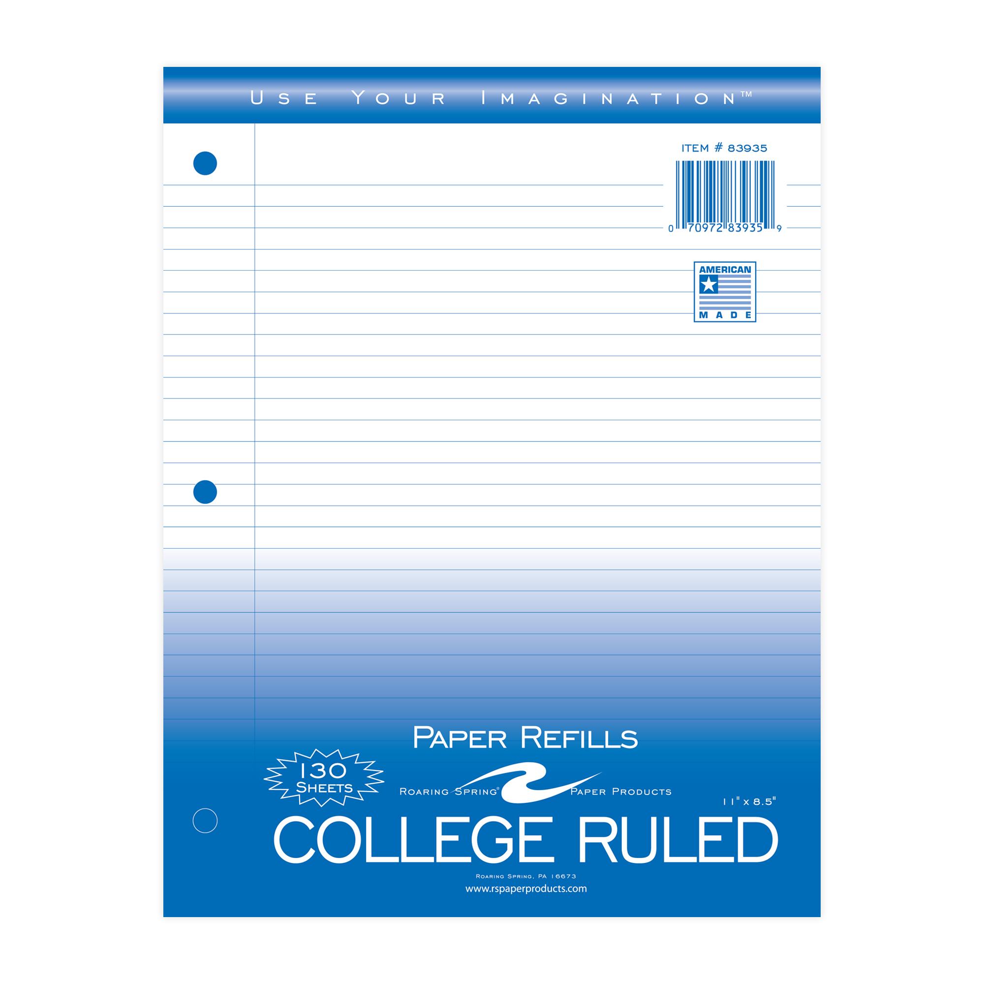 Product image 1 of 1 for Paper Refills College Ruled 130 Pack Filler