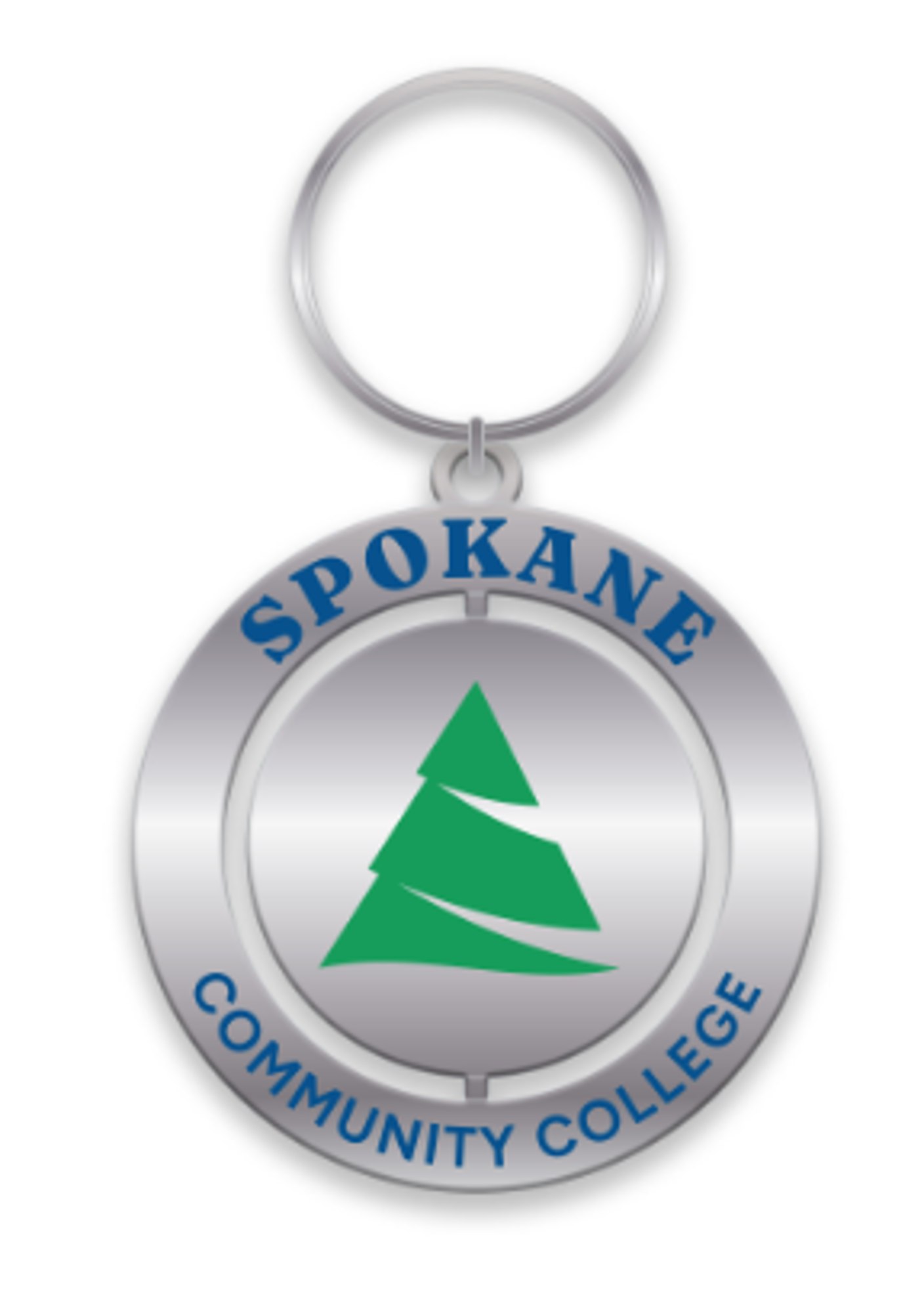 image of: SCC KEY TAG SPINNER TREE SLV