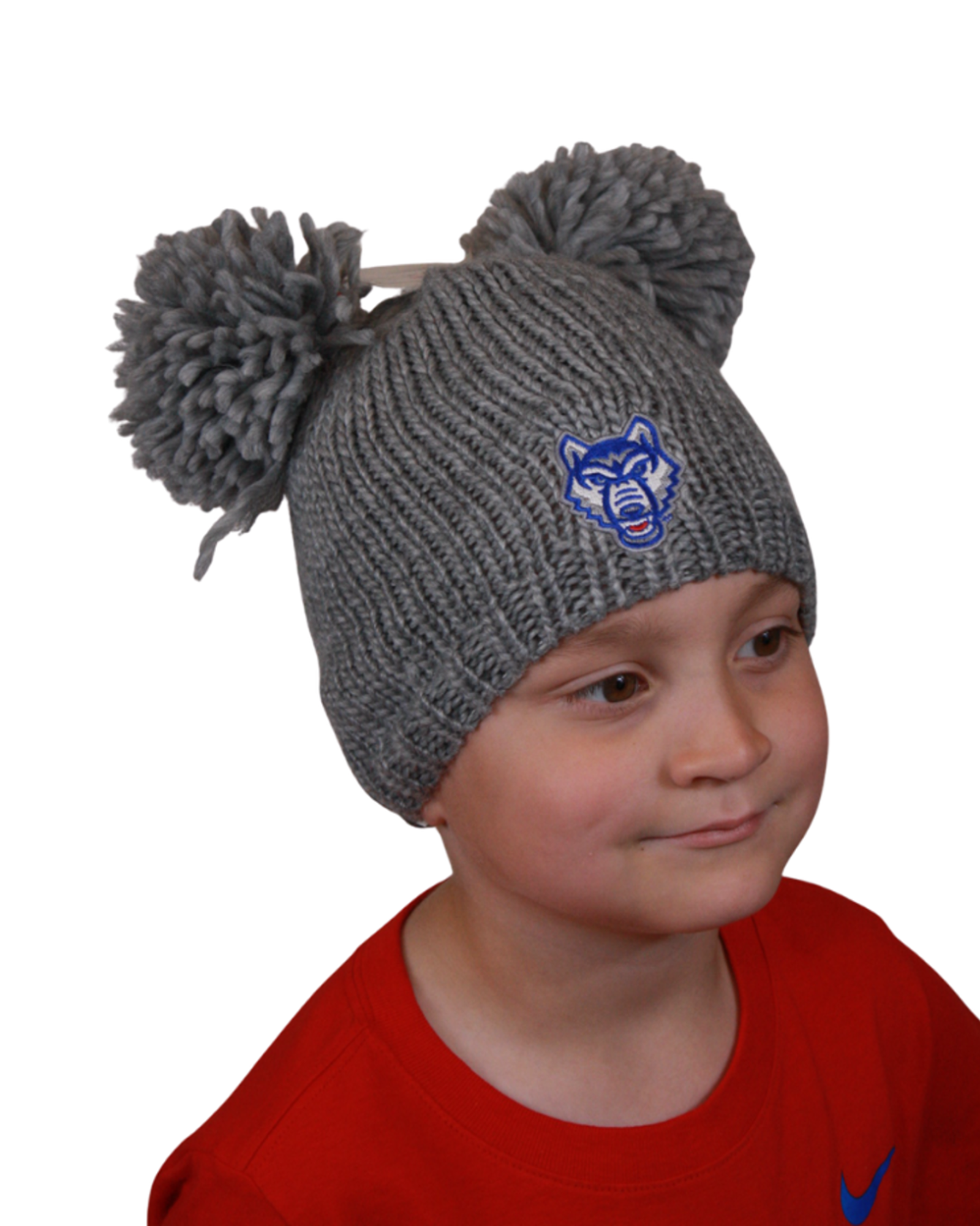 Product image 1 of 2 for WOLF LOGO REY YOUTH POM POM BEANIE
