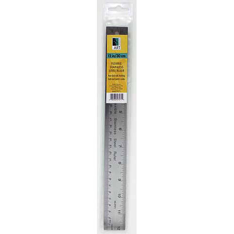 image of: Flexible Stainless Steel Ruler 12in