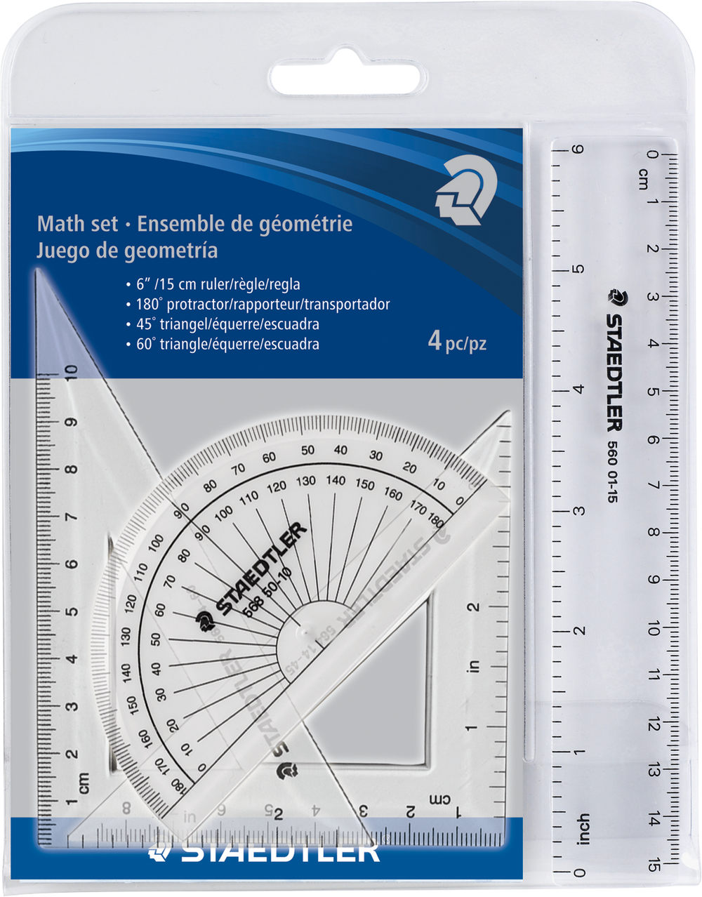 Product image 1 of 1 for Staedtler	4-Piece Math Set