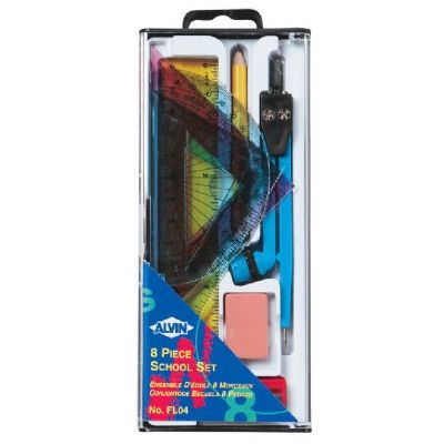 image of: Geometry Set with Compass 8pc
