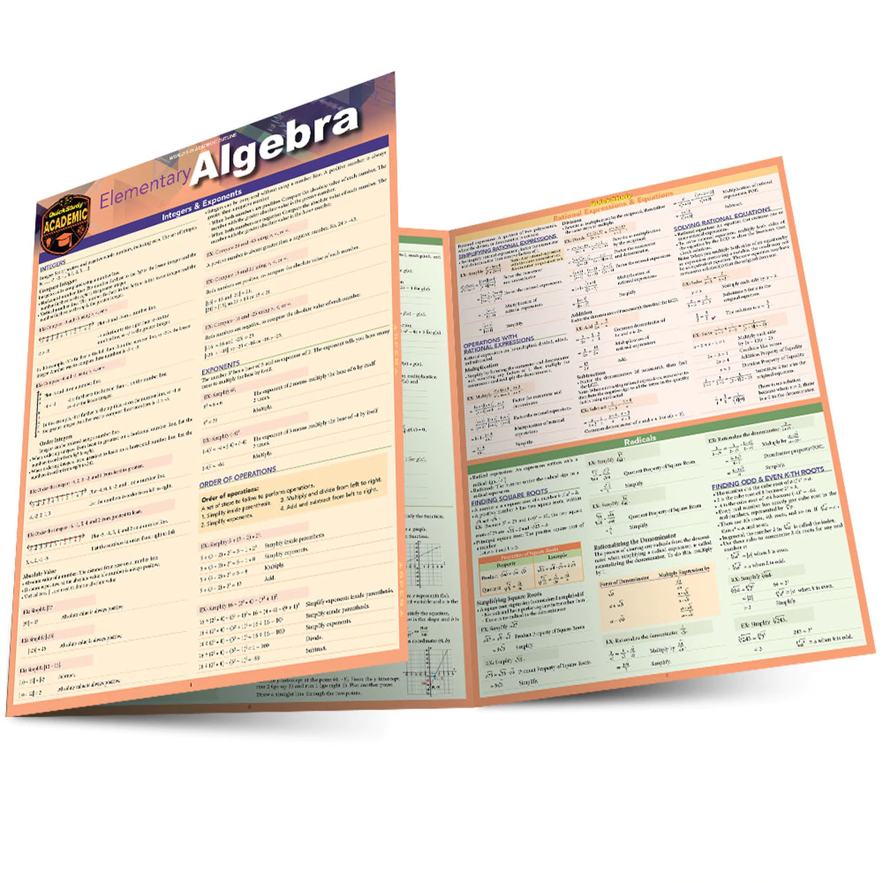 Cover image for ELEMENTARY ALGEBRA LAMINATED STUDY GUIDE