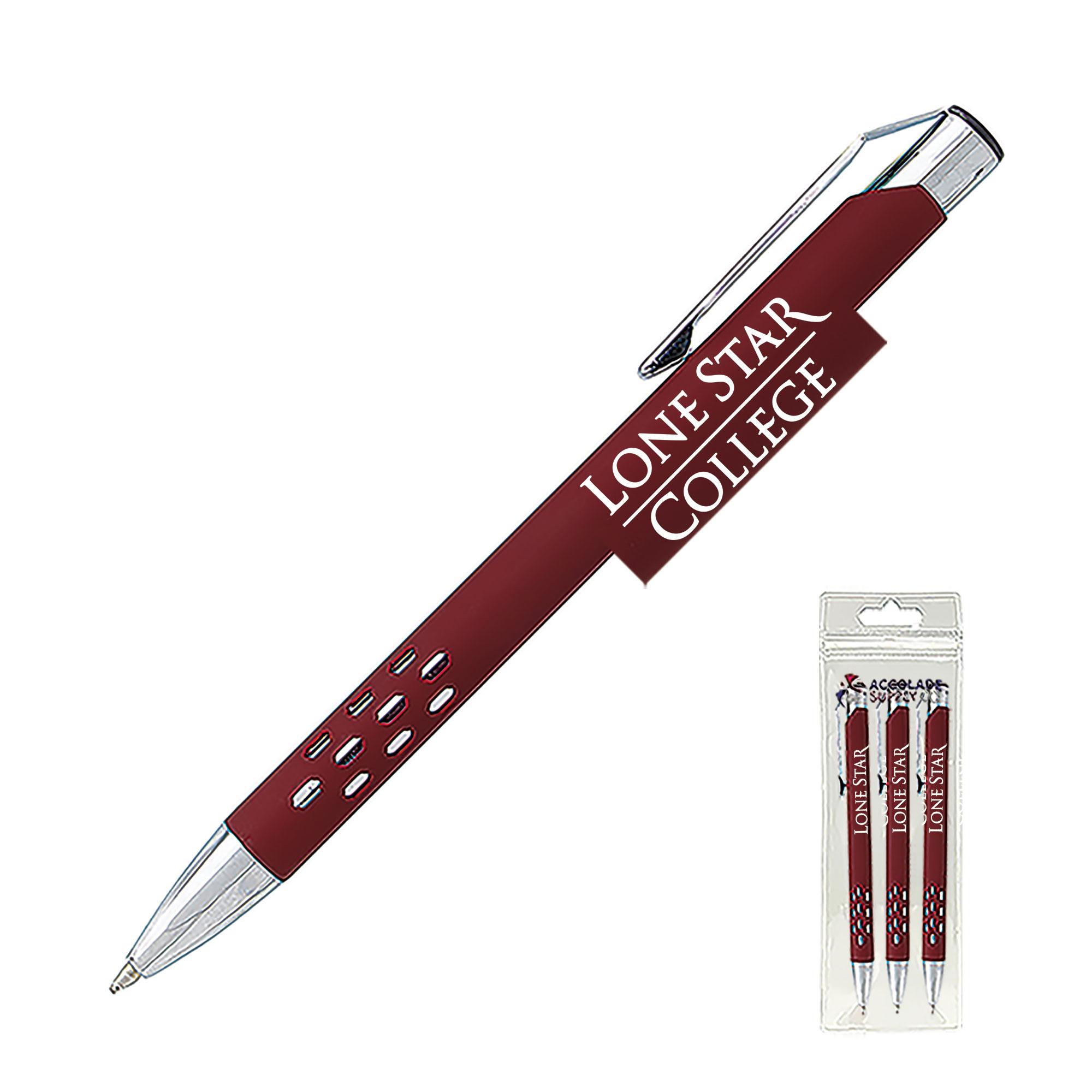 image of: Lone Star College Souvenir Armor Pen, 3 Pack, Red