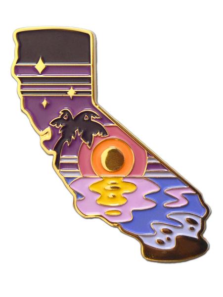 California Retro Sunset Enamel Magnet; $17.98