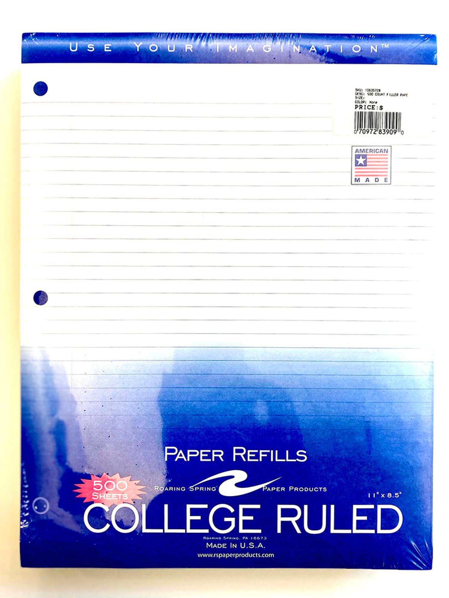 image of: 500 COUNT FILLER PAPER