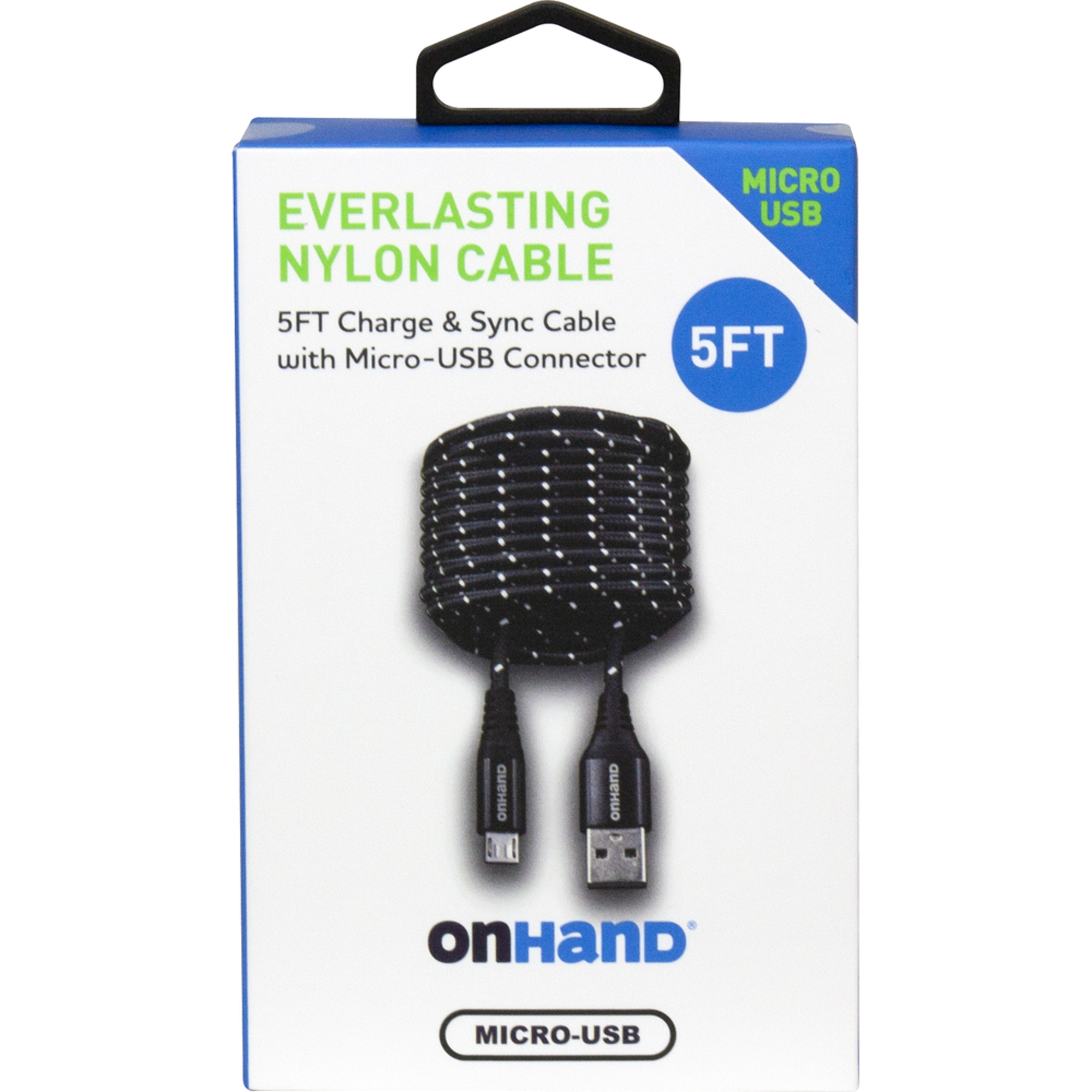 Product image 1 of 1 for Charging Cable-On Hand USB/Micro 5ft