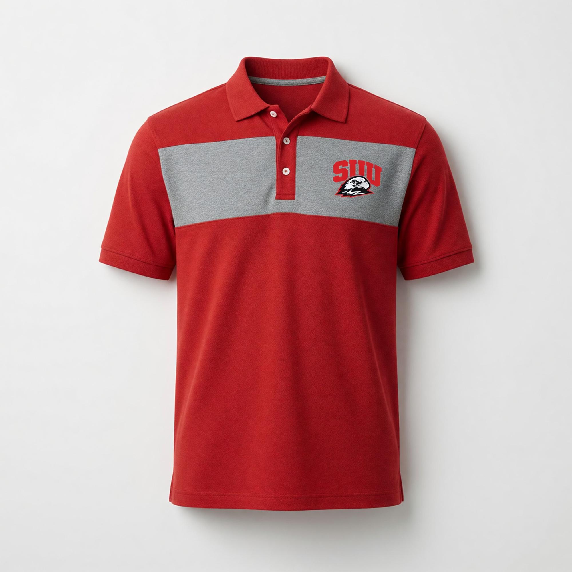 Product image 2 of 2 for COLOSSEUM RED/GRAY POLO THOR LEFT CHEST