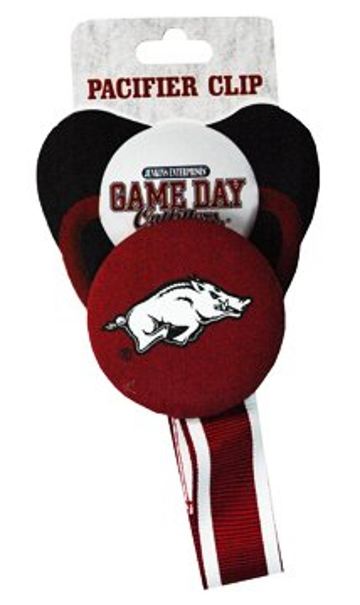 image of: Arkansas Razorbacks Pacifier Clip - 1 pack