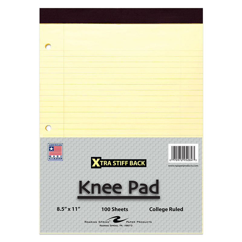 image of: RS Knee Pad Yellow 8.5x11 100 Sheets