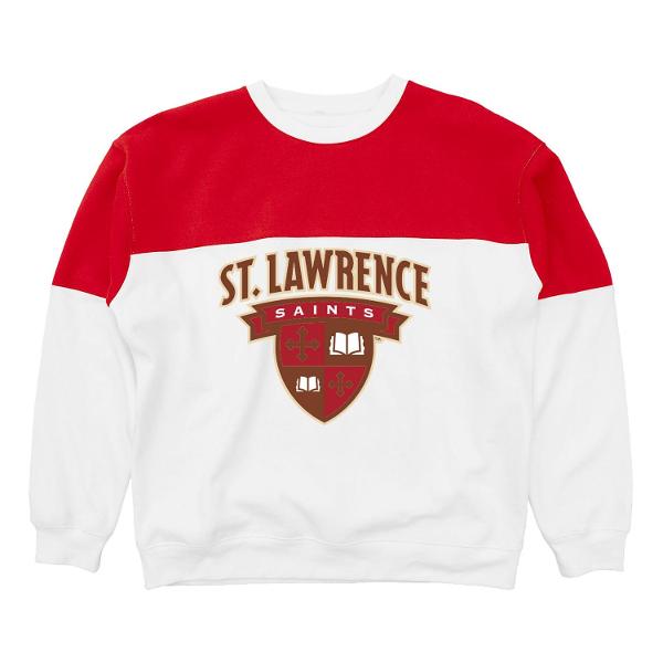 Contrast Yoke Crew Sweatshirt; $54.95