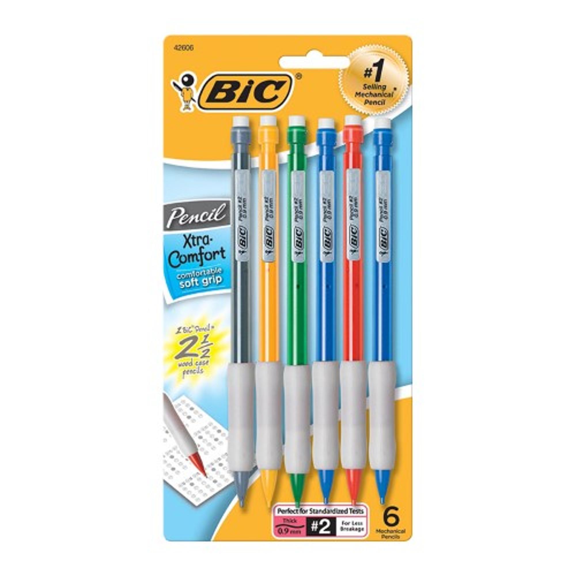 image of: BIC Xtra Comfort Mechanical Pencil - Asst .5mm 6Pk BP