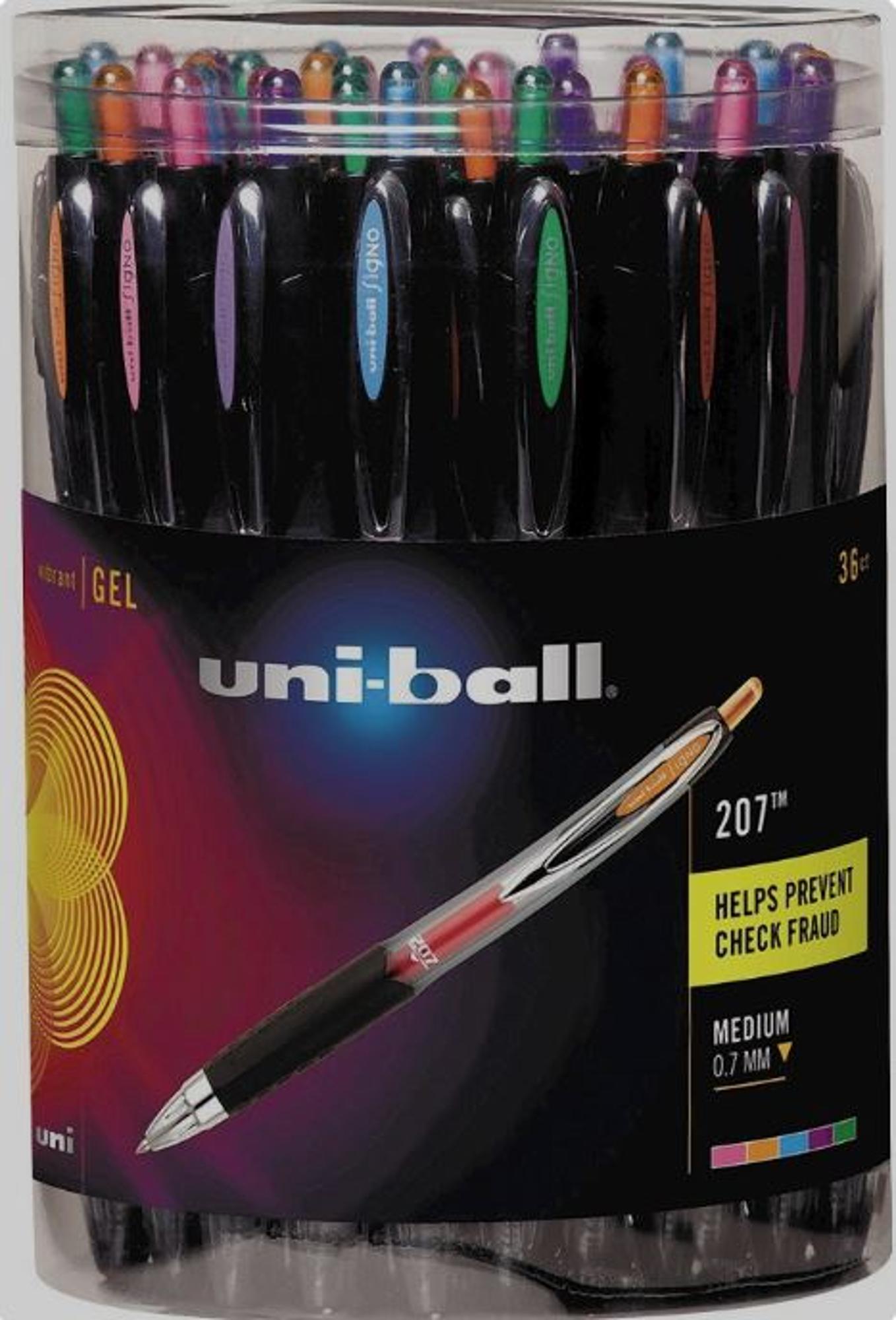 image of: Signo 207 Gel Retractable Assorted Colors .7mm Medium