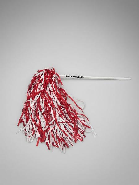 RED/WHITE STICK POM POM; $4.49