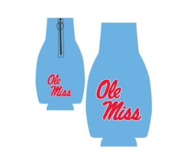 image of: Ole Miss Stacked Script Zipper Bottle Holder Powder Blue