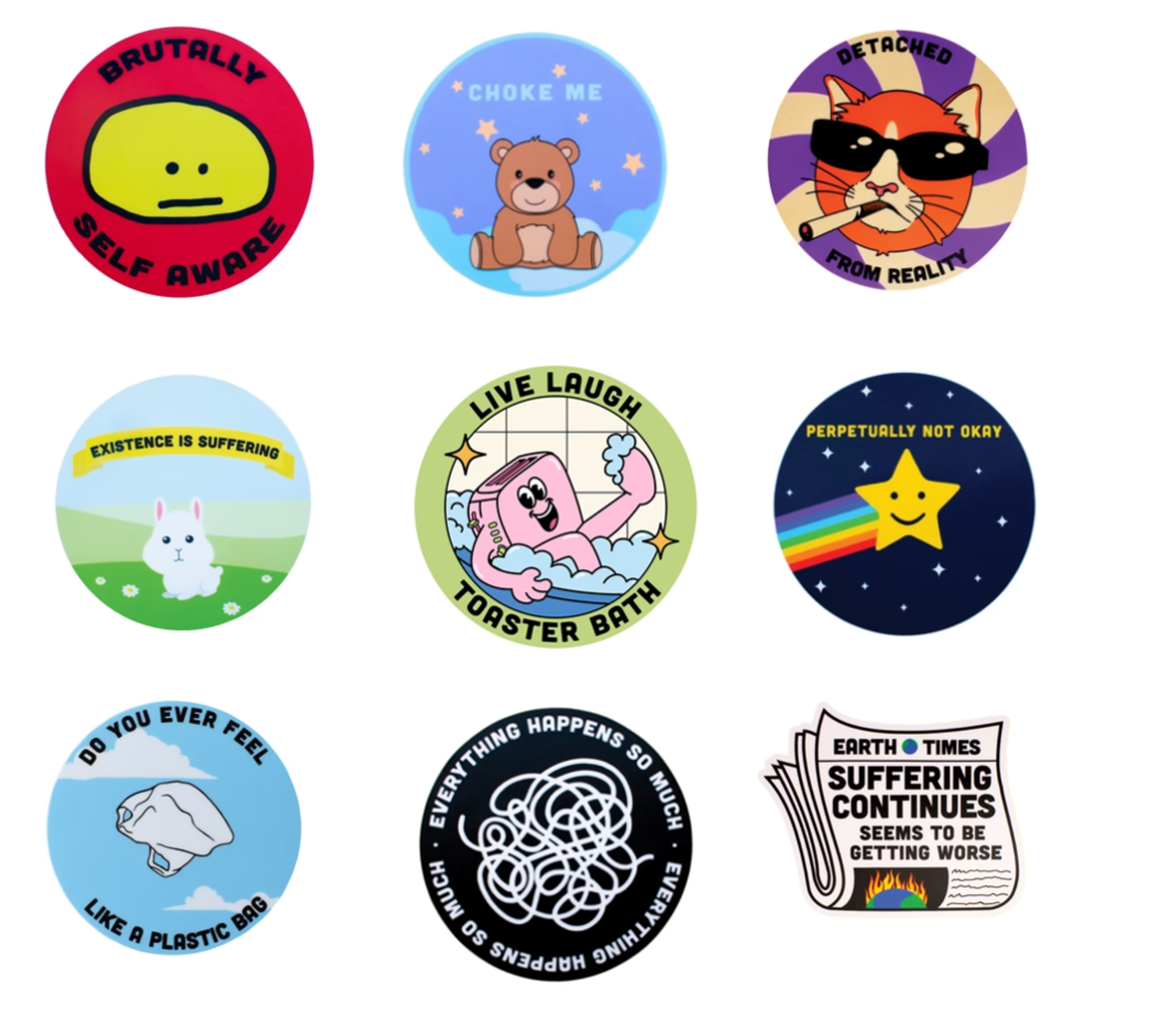 image of: RETROGRADE - Seriously Funny Stickers