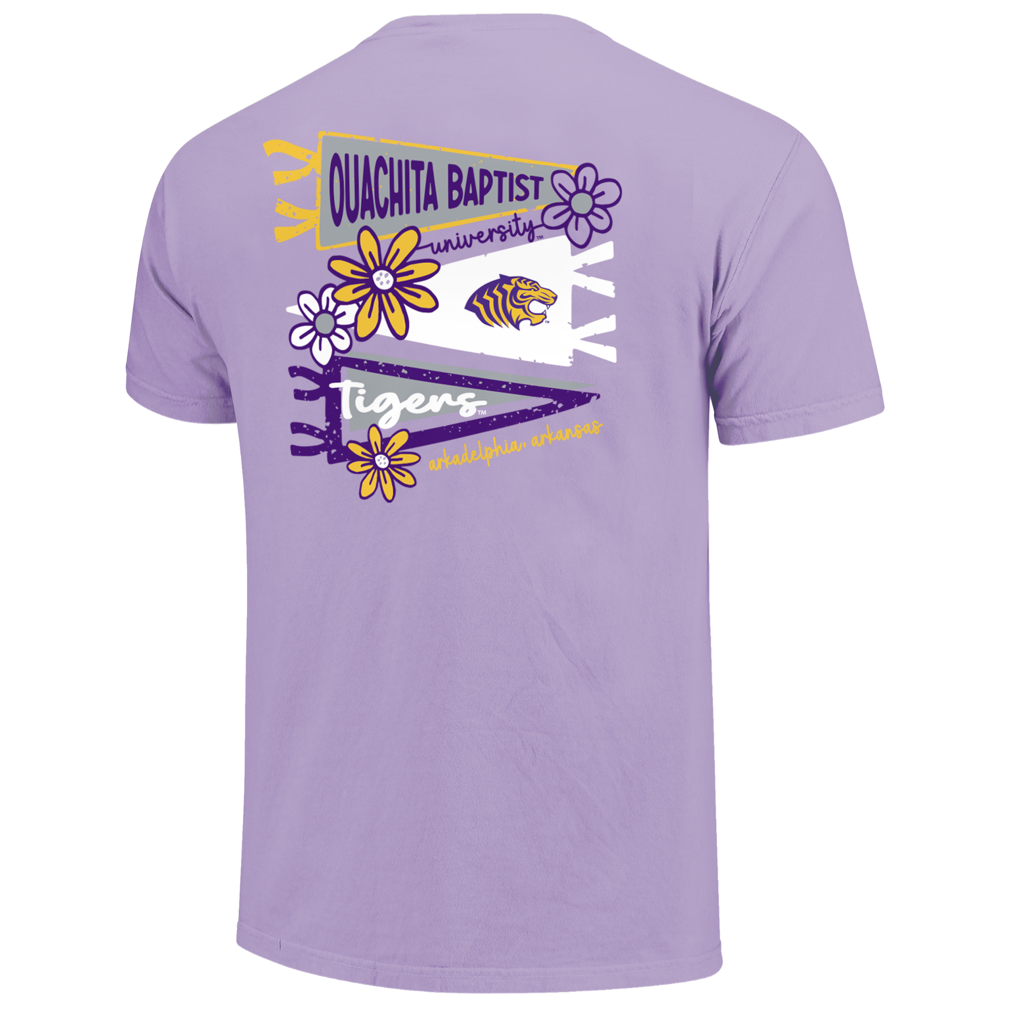 image of: Ouachita Tigers Flower Pennants Short Sleeve Tee