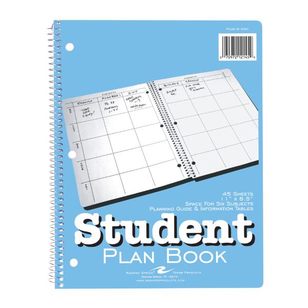 Student Plan Book Weekly Format; $8.99