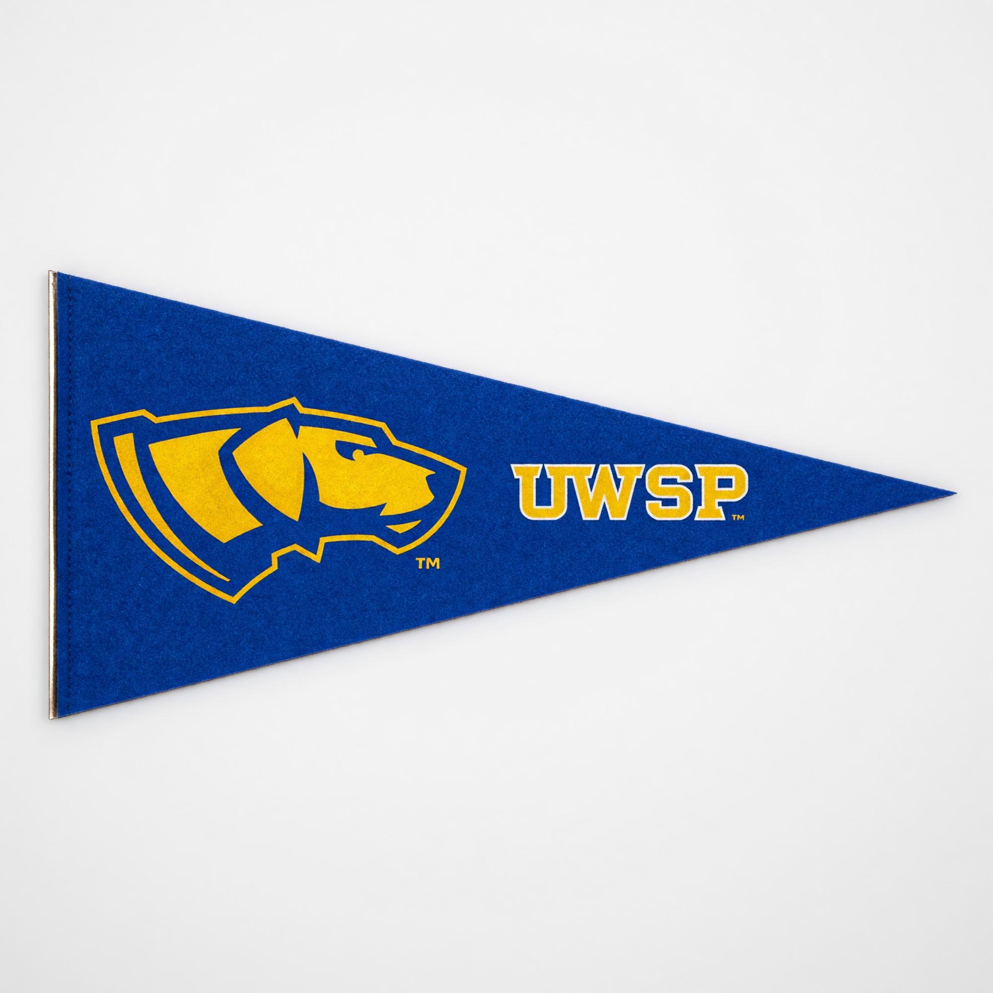 Product image 1 of 1 for UWSP Dog Head Felt Pennant Magnet