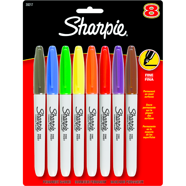 Sharpie Permanent Marker - Asst Fine 8Pk; $12.99