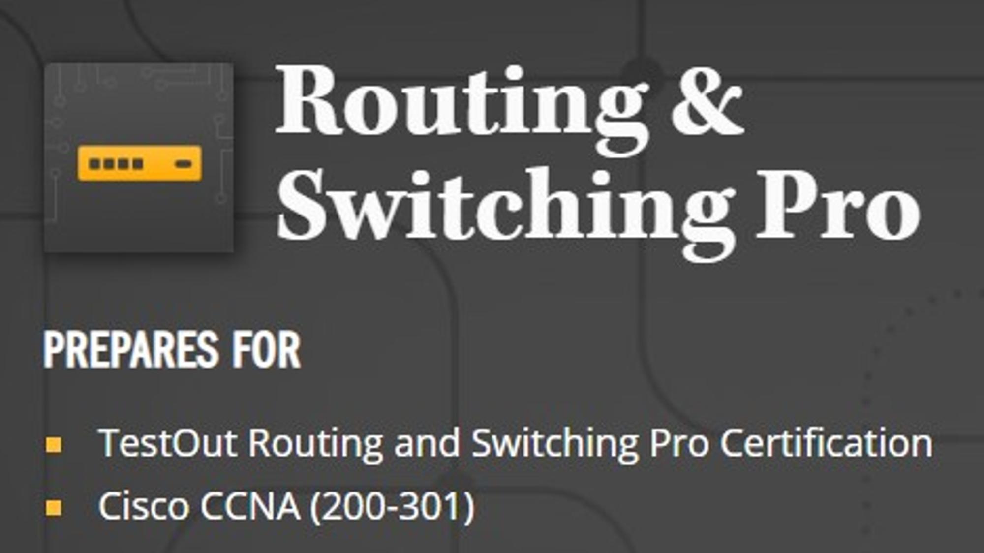Cover image for ITNW 2312: Testout Routing & Switching Pro Access Code