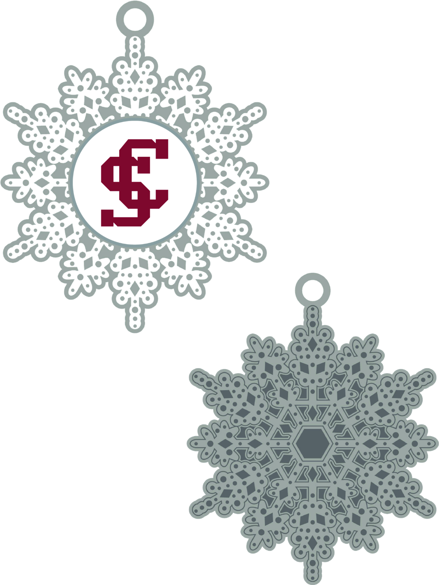 Product image 1 of 1 for Santa Clara Broncos Pewter Snowflake Ornament