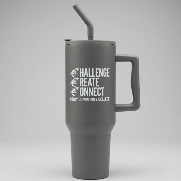 40 oz CCC tumbler with handle; $28.99