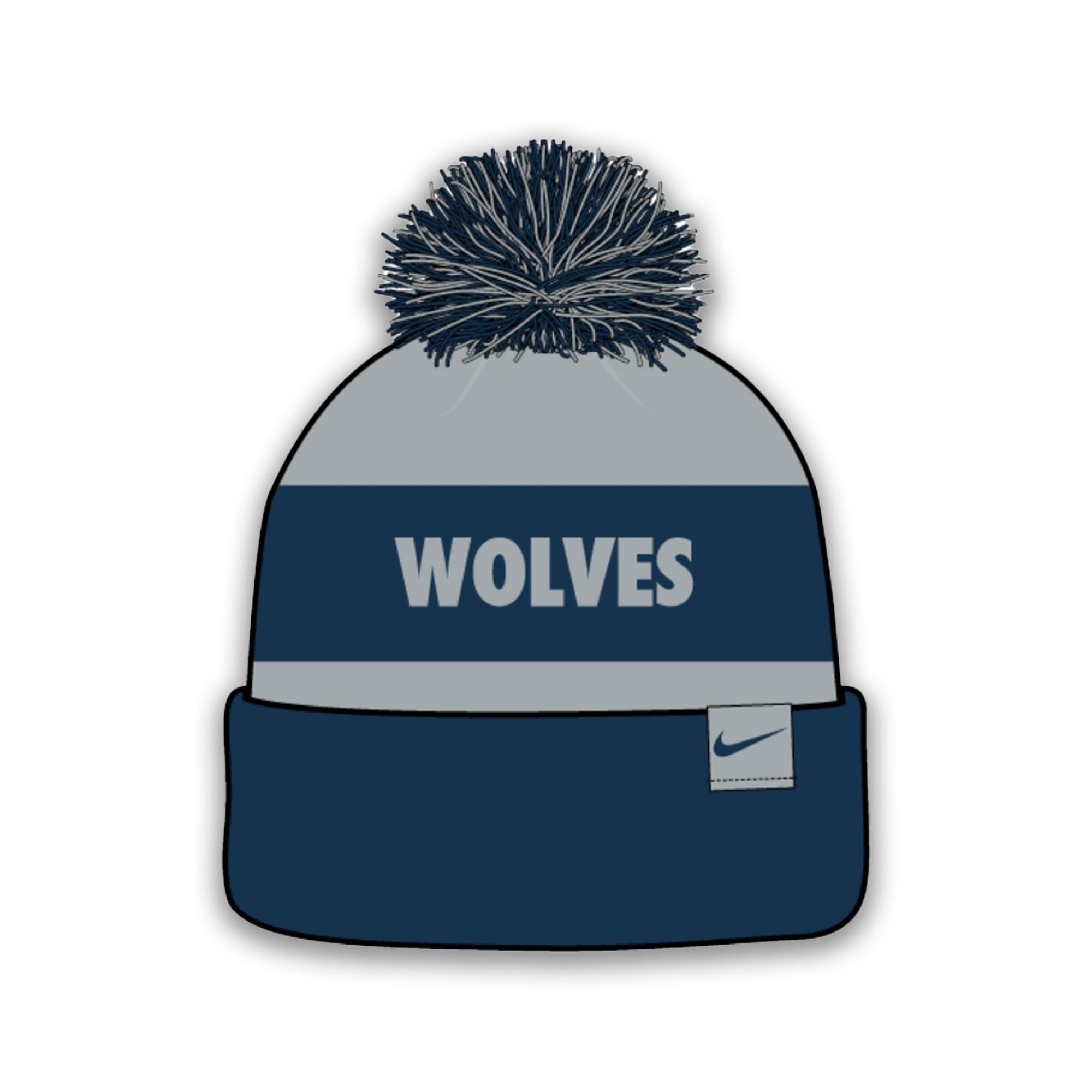image of: ATHLETICS LOGO WEST GA WOLVES PEAK STRIPE BEANIE