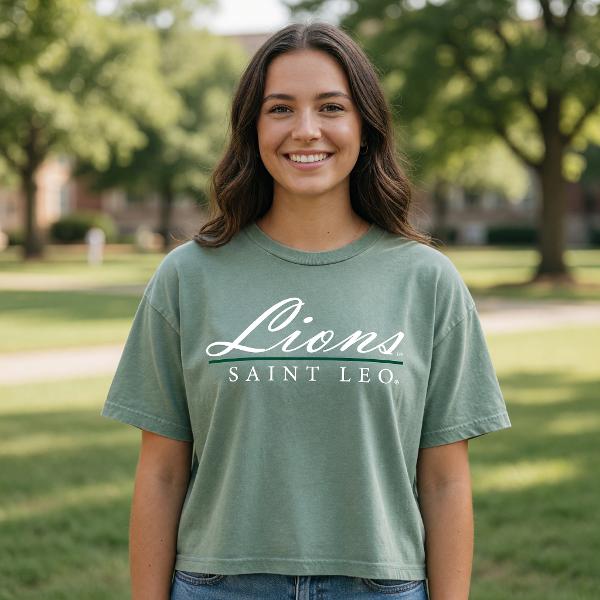 LEO SS CROP TSHIRT LADIESLIONS; $32.99