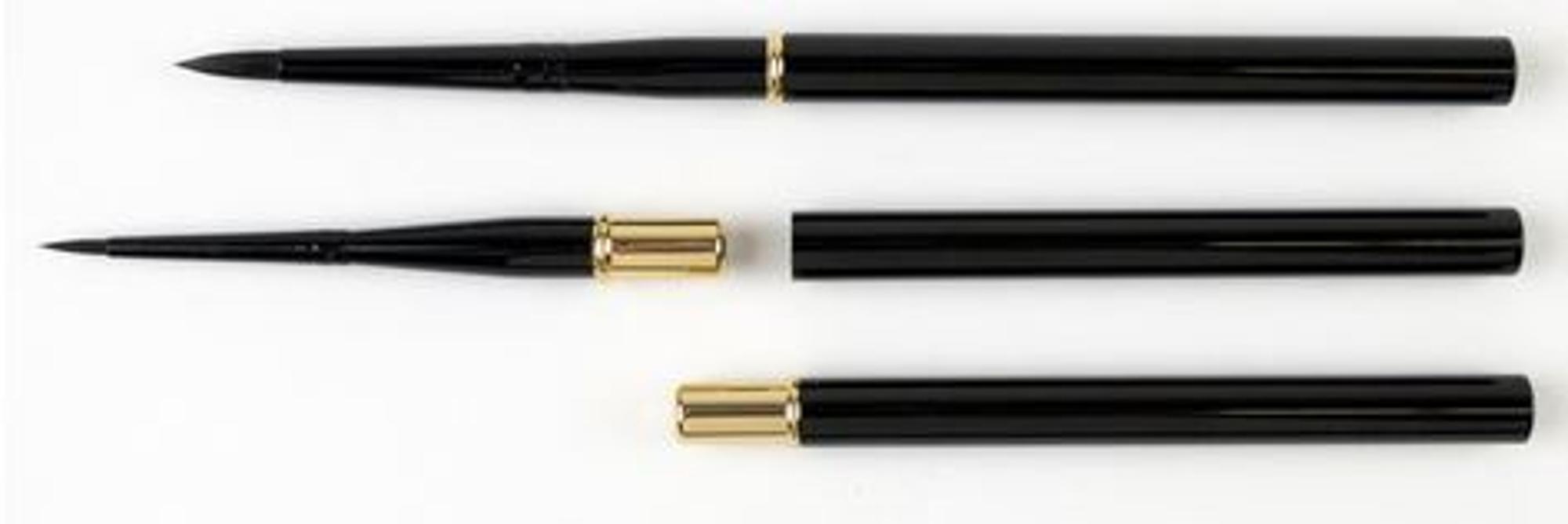 image of: Black Velvet Voyage Short Handle Squirrel/Synthetic Travel Brushes
