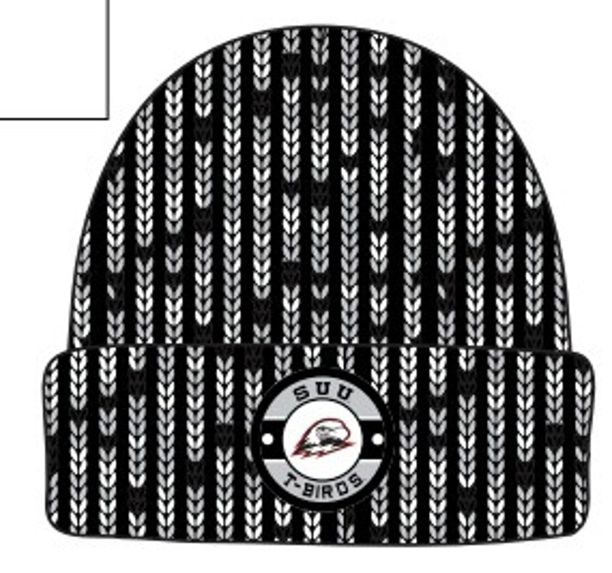 Product image 1 of 1 for COLOSSEUM BEANIE BLACK/GRAY/WHITE SUU PATCH