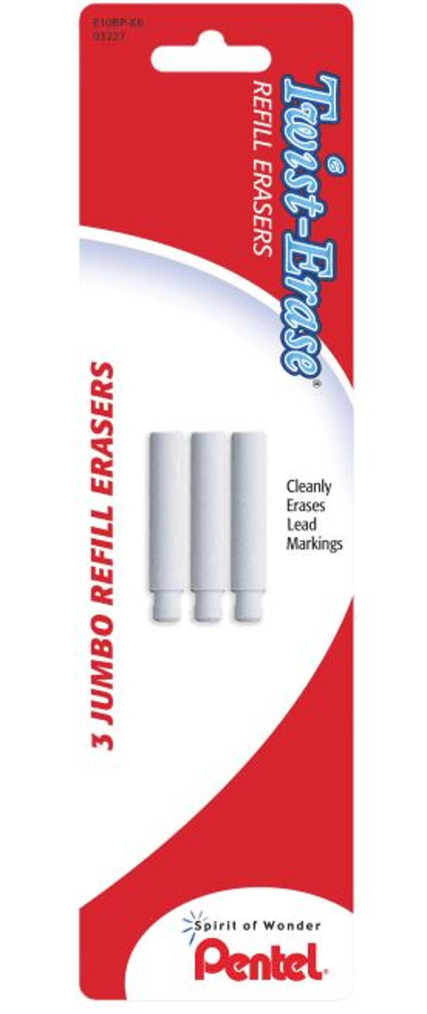 image of: Refill E10 Erasers for Twist-Erase 3pk